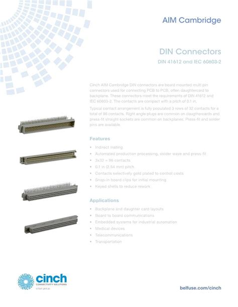 DIN 41612 Connectors – Mouser.